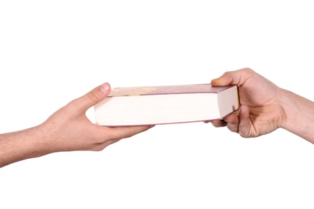 hand holds the bibleの写真素材