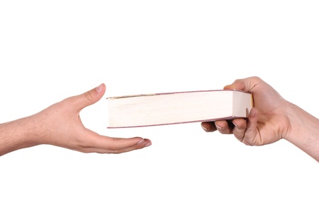 hand holds the bibleの写真素材