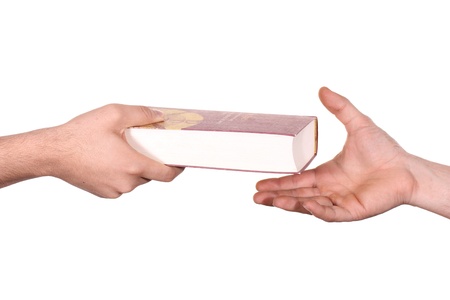 hand holds the bibleの写真素材