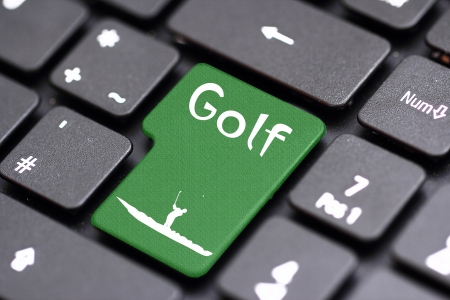 golf on a keyboardの写真素材