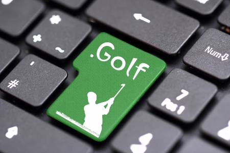 golf on a keyboardの写真素材