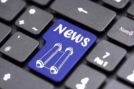 news on a enter-keyの写真素材