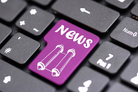 news on a enter-keyの写真素材