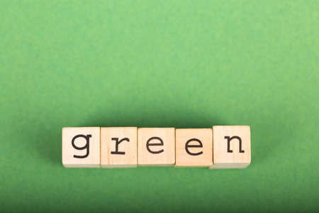 Green background with word Green. Green Economyの写真素材