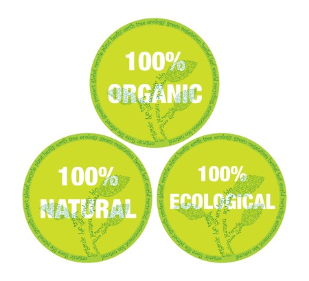 Ecology concept was created with typographic designのイラスト素材