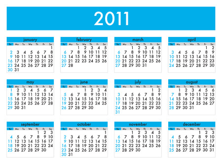 Calendar 2011のイラスト素材