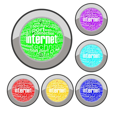 internet buttonのイラスト素材