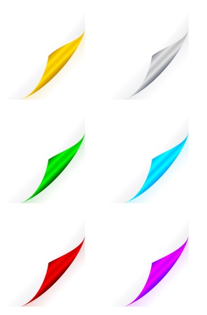 Curled  page cornersのイラスト素材