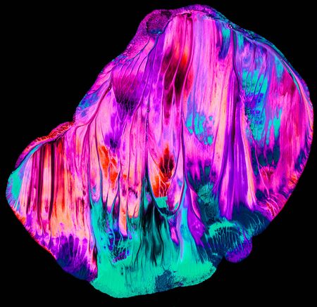 Beautiful purple and sky blue abstract pattern and blurred blots of rectangular shapes on a black...