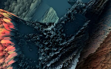 dark blue big bang Crumpled Abstract ink background and Texture Backgroundの写真素材