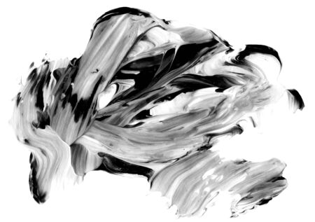 Abstract gray and black watercolor colorful background and Paint strokes isolated on white backgroundの写真素材