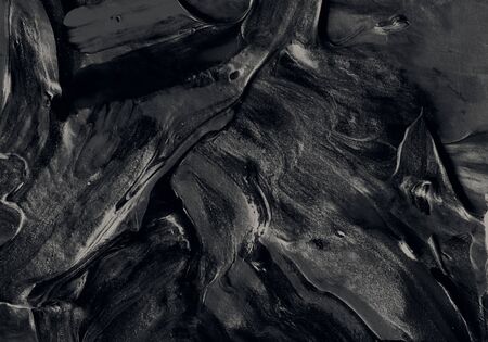 Mixing black and gray Color abstract painting background of Art Ink Paint Explode Colorful Fantasy Spreadの写真素材