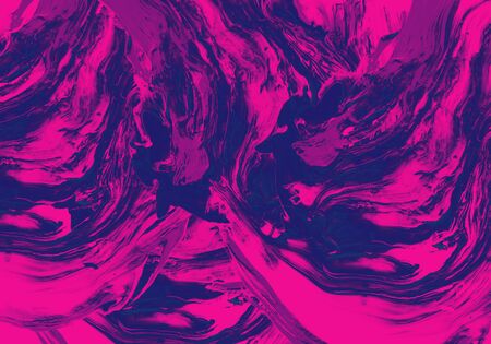 Mixing pink and dark blue Color abstract painting background of Art Ink Paint Explode Colorful...