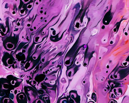 Mixing purple and black Color abstract painting background of Art Ink Paint Explode Colorful Fantasy...