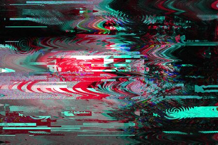 black and red colorful program glitch with straight lines and with bright light for background
