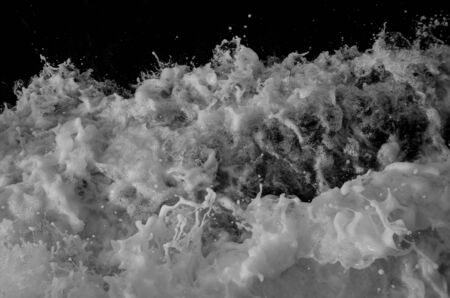 many water wave and Black and white grunge texture and Abstract Vintage dirty backgroundの写真素材