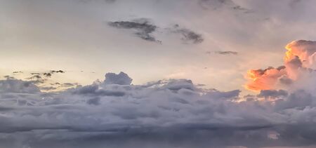 Beautiful sky evening beauty and Clouds at sunset , dawn, the rays of the sun break through the...