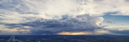 Beautiful sky evening beauty and Clouds at sunset , dawn, the rays of the sun break through the...