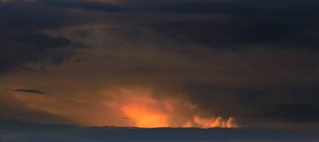 Beautiful orange sky evening beauty and Clouds at sunset , dawn, the rays of the sun break through...