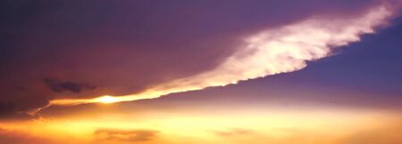 Beautiful sky evening beauty and Clouds at sunset , dawn, the rays of the sun break through the...
