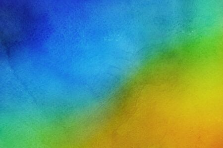 blue and orange and green watercolor colorful bright ink and watercolor textures brushed painted...