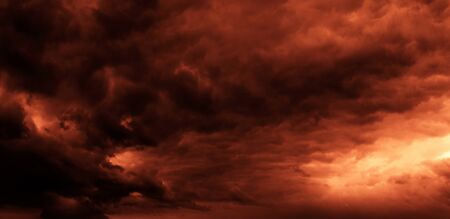 dark orange sky dramatic Panorama mountain and dramatic sky sunrise background and Beautiful...