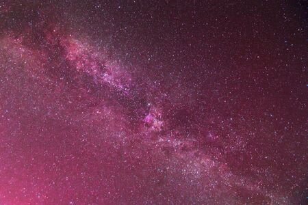 purple space sky galaxy and stars Beautiful Universe. Space background with galaxy in black background.の写真素材