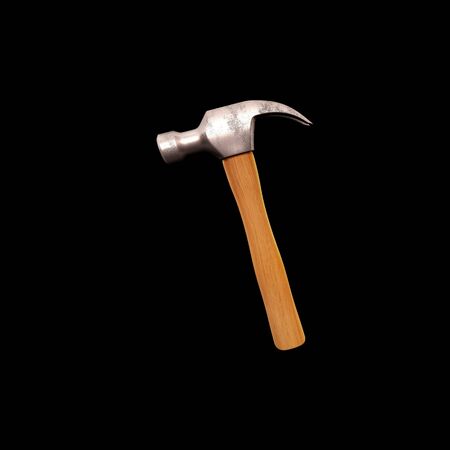 hammer mechanic tool kits various concept tool set of wrenches over on black backgroundの写真素材