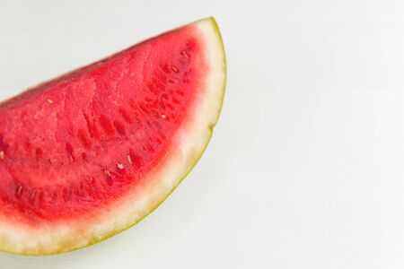 watermelon fresh fruit in row isolated assortment clipping pat on white backgroundの写真素材