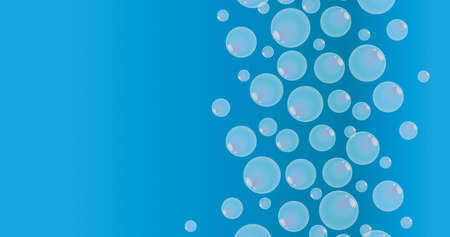 blue sea water splash abstract with water wave bubbles on white background.