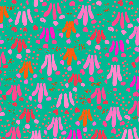 abstract cute simple pattern rough light purple flower and leaf nursery fabric on white background.