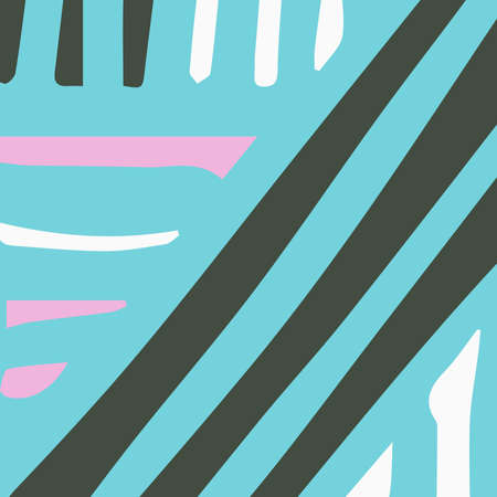 abstract black and white line and shape minimalist pattern and colorful abstract texture on background.の写真素材