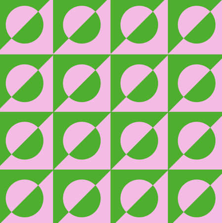 abstract colorful pattern with square and circle geometric texture on background.の写真素材