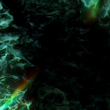 abstract light green crystal stone overlay texture and green artifacts pattern on dark background.の写真素材