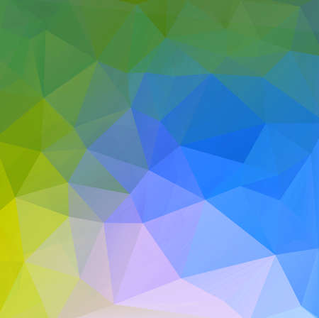 abstract green and blue hexagonal geometric polygonal light surfaces futuristic pattern on background.の写真素材