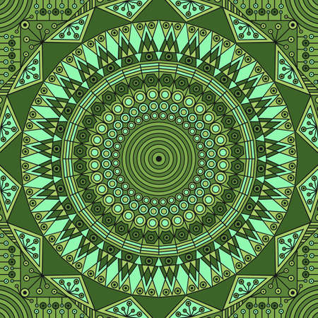 abstract light green colorful geometric texture square and circle pattern on light green background.の写真素材