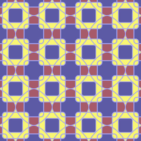 abstract colorful geometric texture square and circle pattern on colorful background.の写真素材