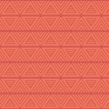 abstract red and black ancient egypt ornament tribal grunge pattern with colorful square culture on background.の写真素材