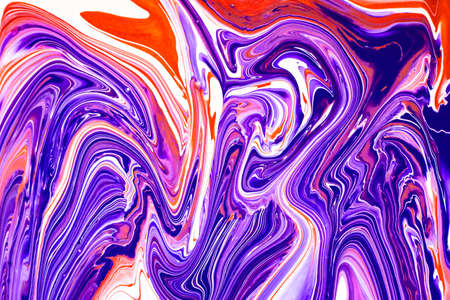 abstract colorful liquid marble texture and colorful acrylic fluid pattern on watercolor background.の写真素材