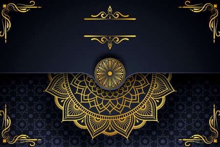 abstract light gold and black luxury ornament texture and dark carbon black on dark green background.の写真素材