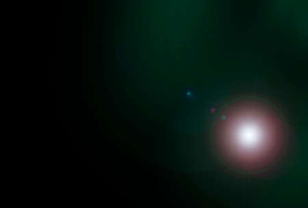 abstract sun flare light green overlay pattern with abstract rays glowing texture on dark black background.の写真素材