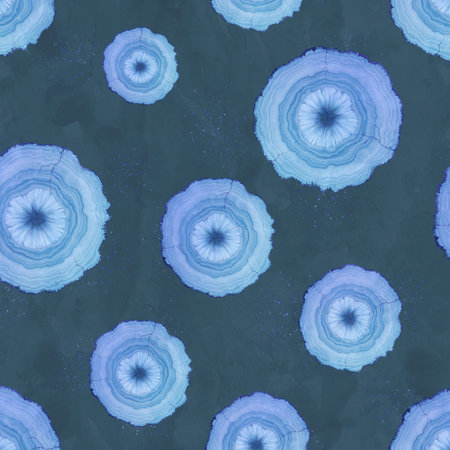 abstract blue agate marble texture decoration with aqua tone fluid marbling effect on dark blue background.の写真素材