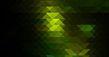 abstract light yellow mosaic stained glass effect hexagon stone gradient texture with triangle geometric on dark yellow background.の写真素材
