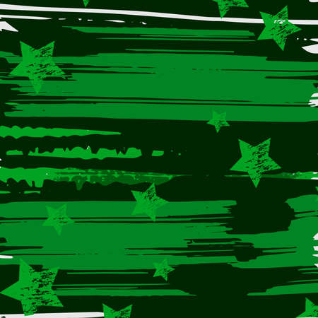 abstract sublimation dark green and red gradient scratch pattern and little star and circle shape texture background.の写真素材