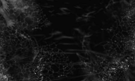 abstract many gray fog overlays realistic explosion smoke and dust on black background.の写真素材