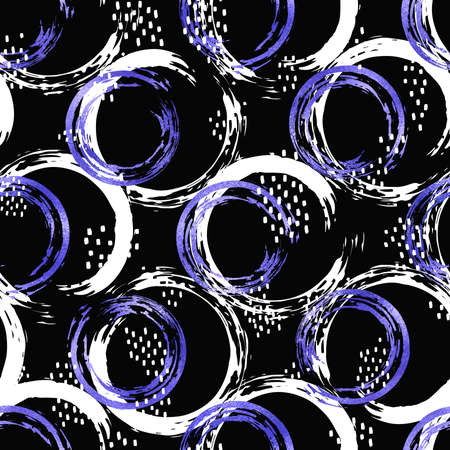 abstract purple hand made black circle and square elegant texture on white background.の写真素材