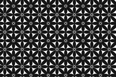 abstract black and white modern geometric pattern with hexagonal texture on background.の写真素材