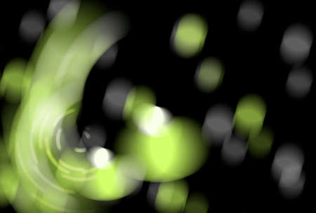 abstract light green sun flare overlays texture and colorful neon blur on black background.の写真素材
