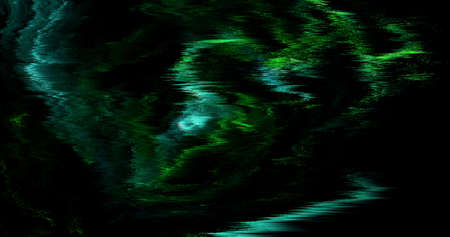 abstract dark green pixel sorting gradient color line geometric texture with glitch vintage grunge pattern on dark green background.の写真素材