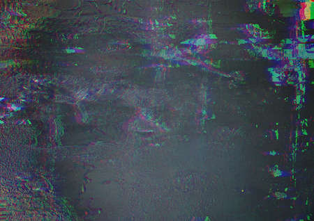 abstract dark blue and gray unique line holographic glitch digital pixel distorted effect texture on...